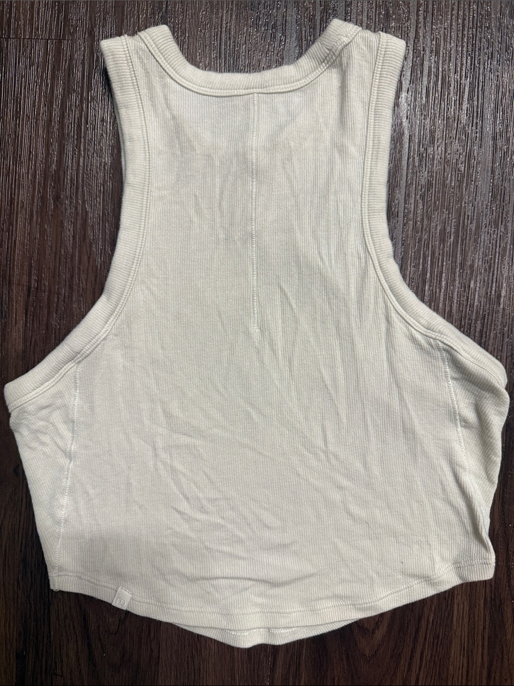 lululemon athletica Cream Ribbed Racerback Tank - Picture 3 of 4